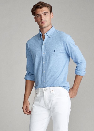 Men's Polo Ralph Lauren Featherweight Mesh Shirts | 320618ZCQ